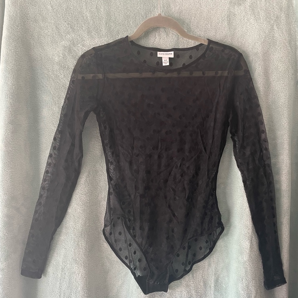 Bodysuit. Sheer black. Size S/P.  Brand-Kate Young For Target. Like new.